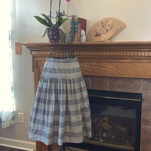 Adele Simpson Vintage Cotton Plaid Picnic Skirt 70’s/80’s Women’s Size 12